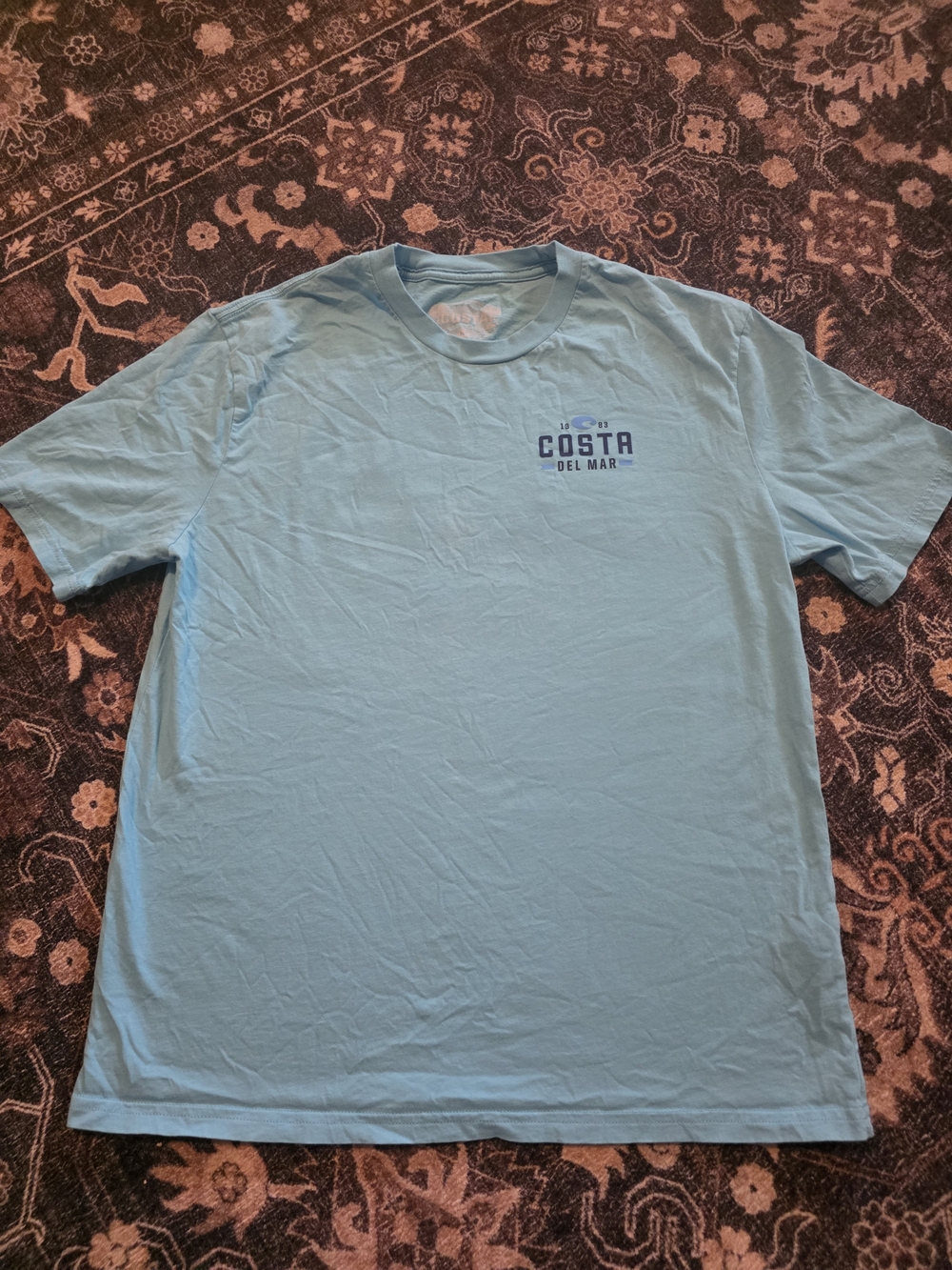 Costa Men’s Sky Blue Chest Logo Tee